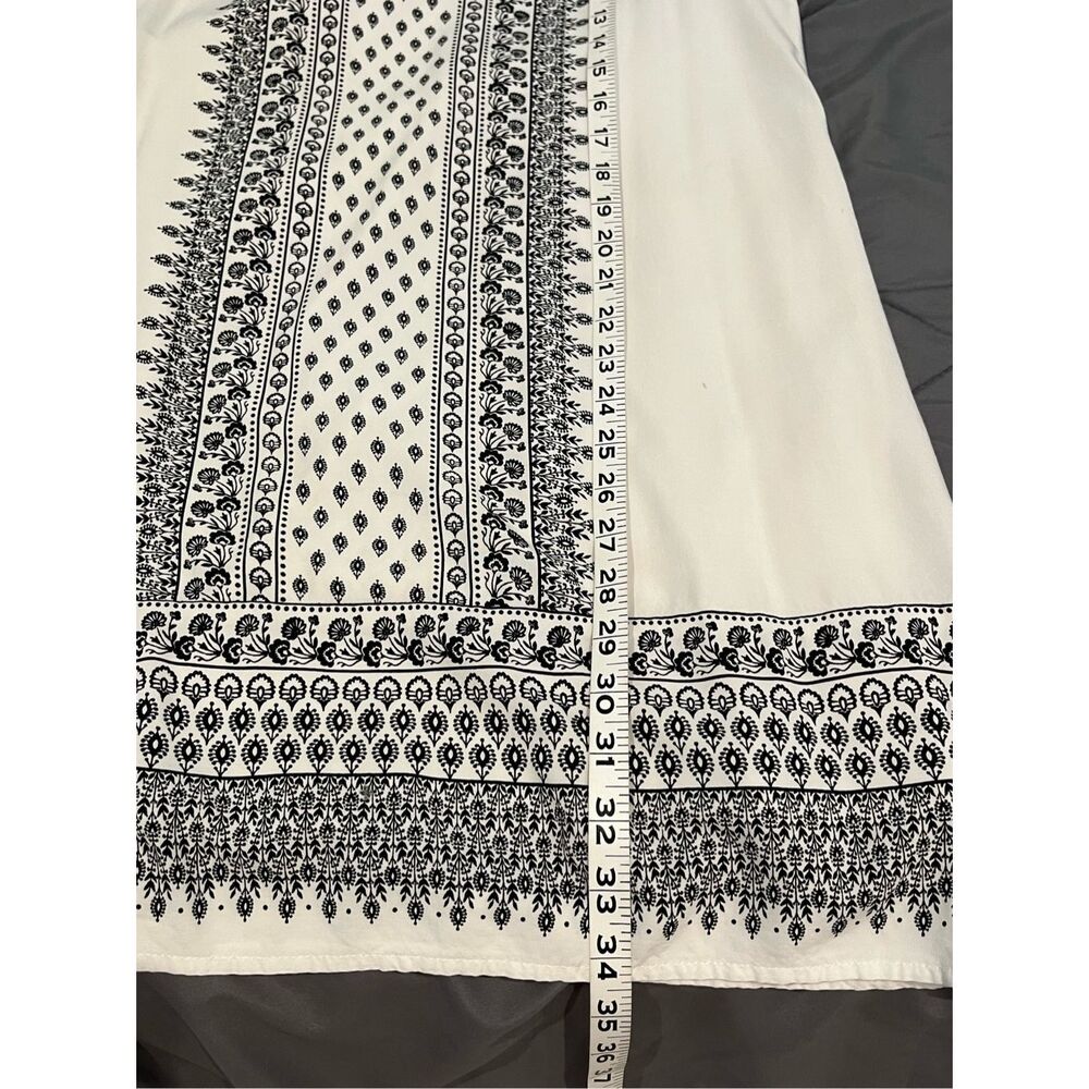 Old Navy cream sleeveless slip dress with black geometric striping - M - Picture 8 of 8